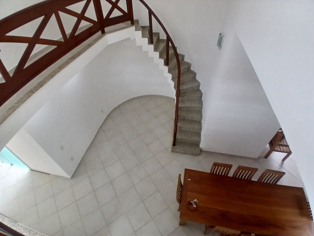 Vista superior da sala de jantar